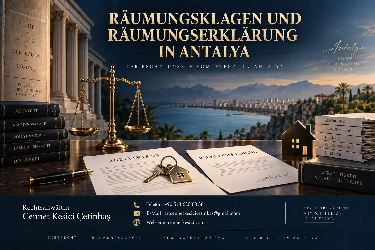 Räumungsklagen und Räumungserklärung in Antalya - Rechtsanwältin Cennet Kesici Çetinbaş