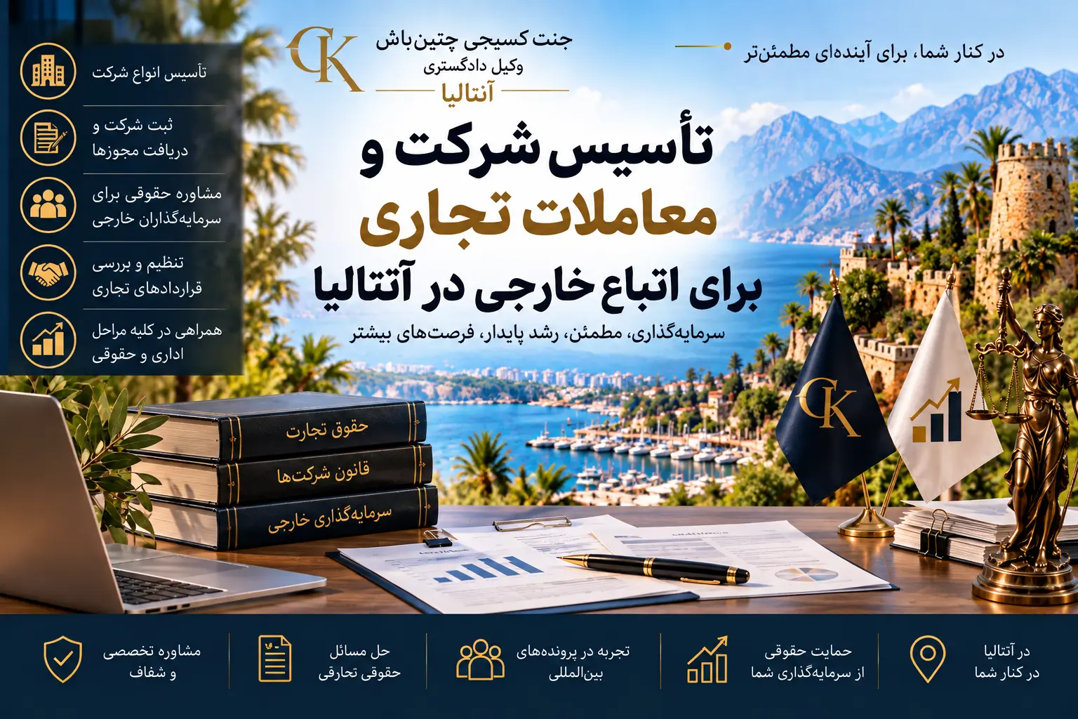 تأسیس شرکت و معاملات تجاری اتباع خارجی در آنتالیا
