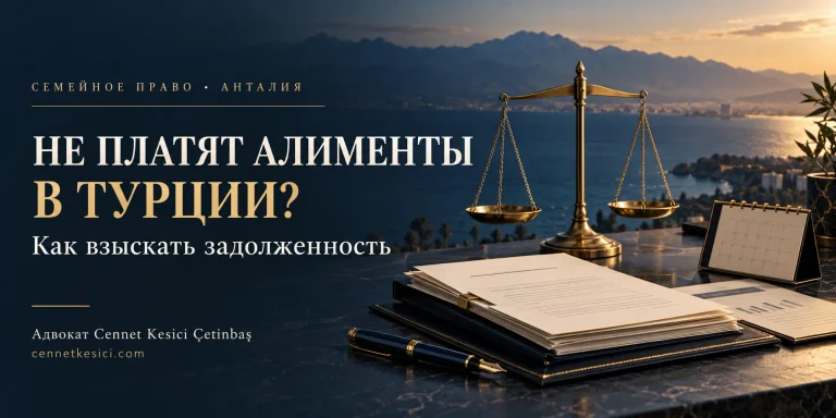 Взыскание задолженности по алиментам в Турции — адвокат Cennet Kesici Çetinbaş, Анталия